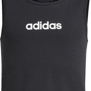 Adidas Girls Junior Girls Essentials lineares Logo-Baumwolltank-T-Shirt