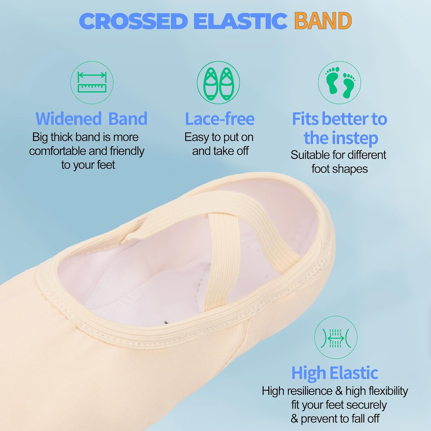 Olora Ballettschuhe Frauen Gymnastics Schuhe Ballettschuppen Ballett Flats Tanzschuhe Flach für Erwachsene – Bild 3