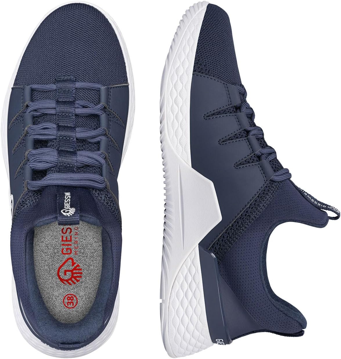 Giesswein Woll Trainer Frauen - Leichter Fitnessschuh aus atmungsaktivem Merinowolle mit energiegeladener Sohle, nicht rutschem Griff und stabilem Halt für ein komfortables Trainingserlebnis – Bild 2