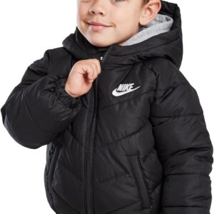 Nike Kids Padded Jacket Core machen Sie es einfach, um es mit Zip -Kapuze -Mantel Black 86K082 023 neu (Alter, 3 Jahre, 4 Jahre, regulär), schwarz