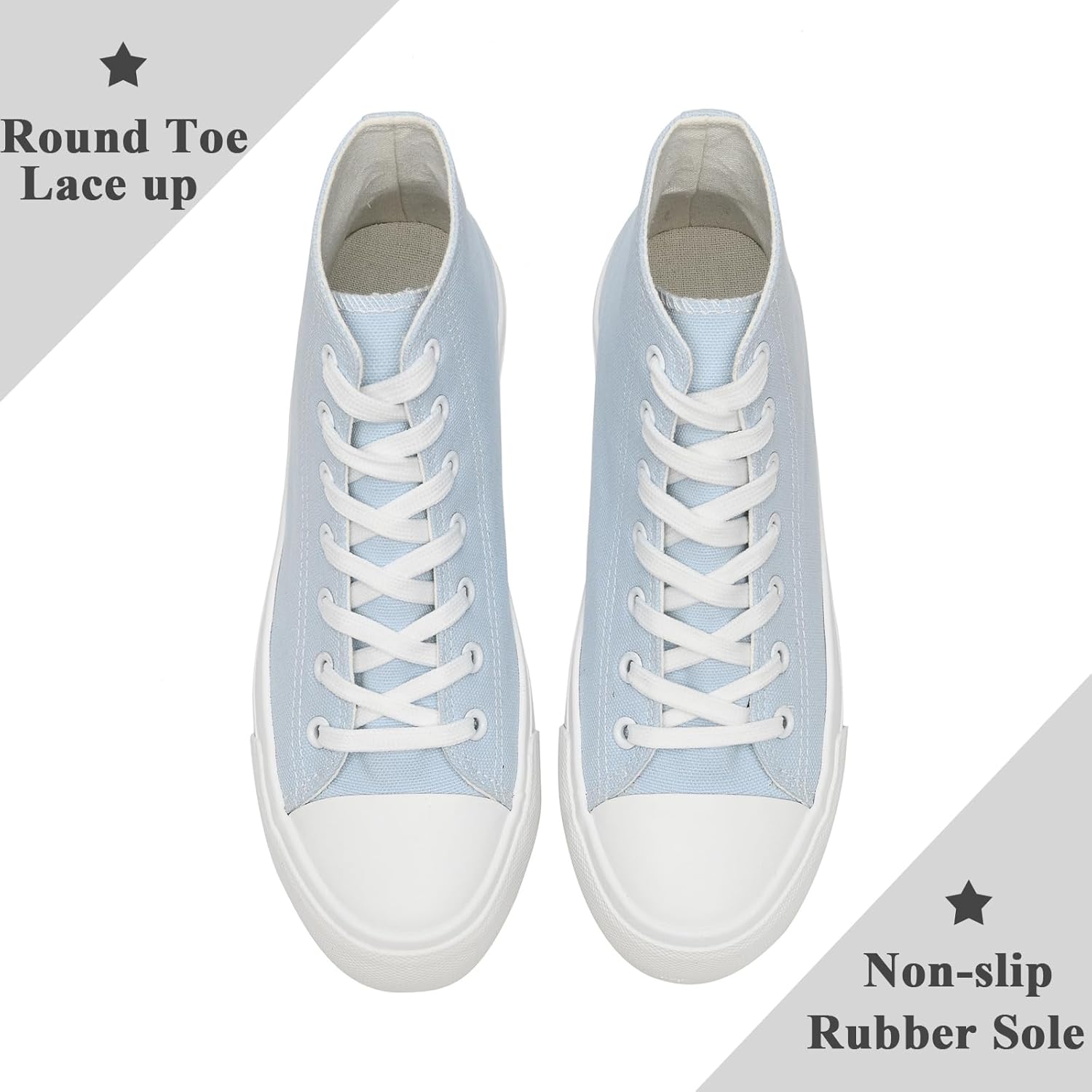 Sharllen Unisex Trainer Stoff Schuhe Frauen Männer Leinwand Schuhe High Top Trainer – Bild 4