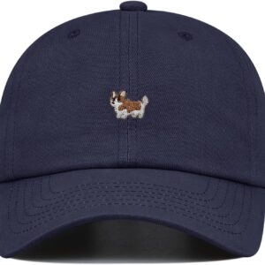 Clakllie Corgi Hund Baseball Cap Basecap Herren Damen Verstellbare Snapback Trucker Mütze Baumwolle Running Sports Cap Golf Cap