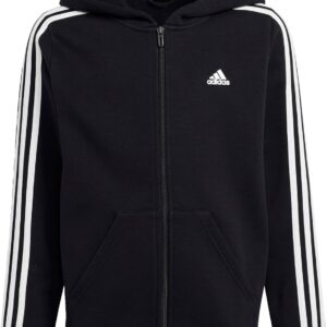 adidas unisex kinder essentials 3-stripes fleece full-zip Hoodie Training mit Kapuze mit Kapuze