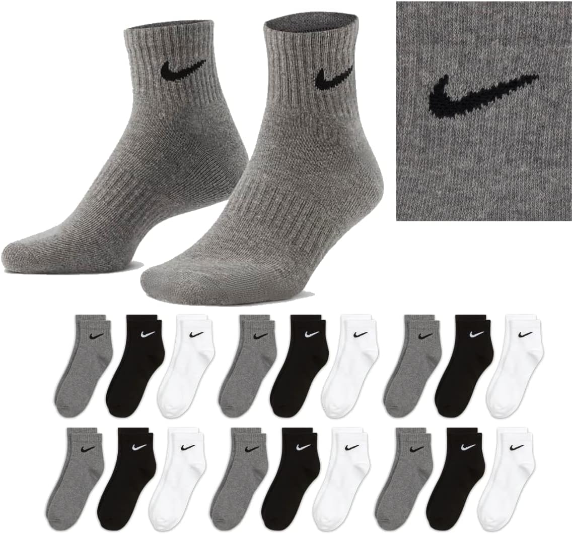 Nike SX7677 Unisex Sportsocken, weiß, schwarz, kurze Socken, Größe 34, 36, 38, 40, 42, 44, 46, 48, 50, Economy Set Set – Bild 2
