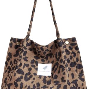 Fitdon Cord Umhängetasche, groß, Frauenumhängetasche, Leinwandtasche, Tasche Handtasche für jeden Tag, Büro, Schulreise und Einkaufen