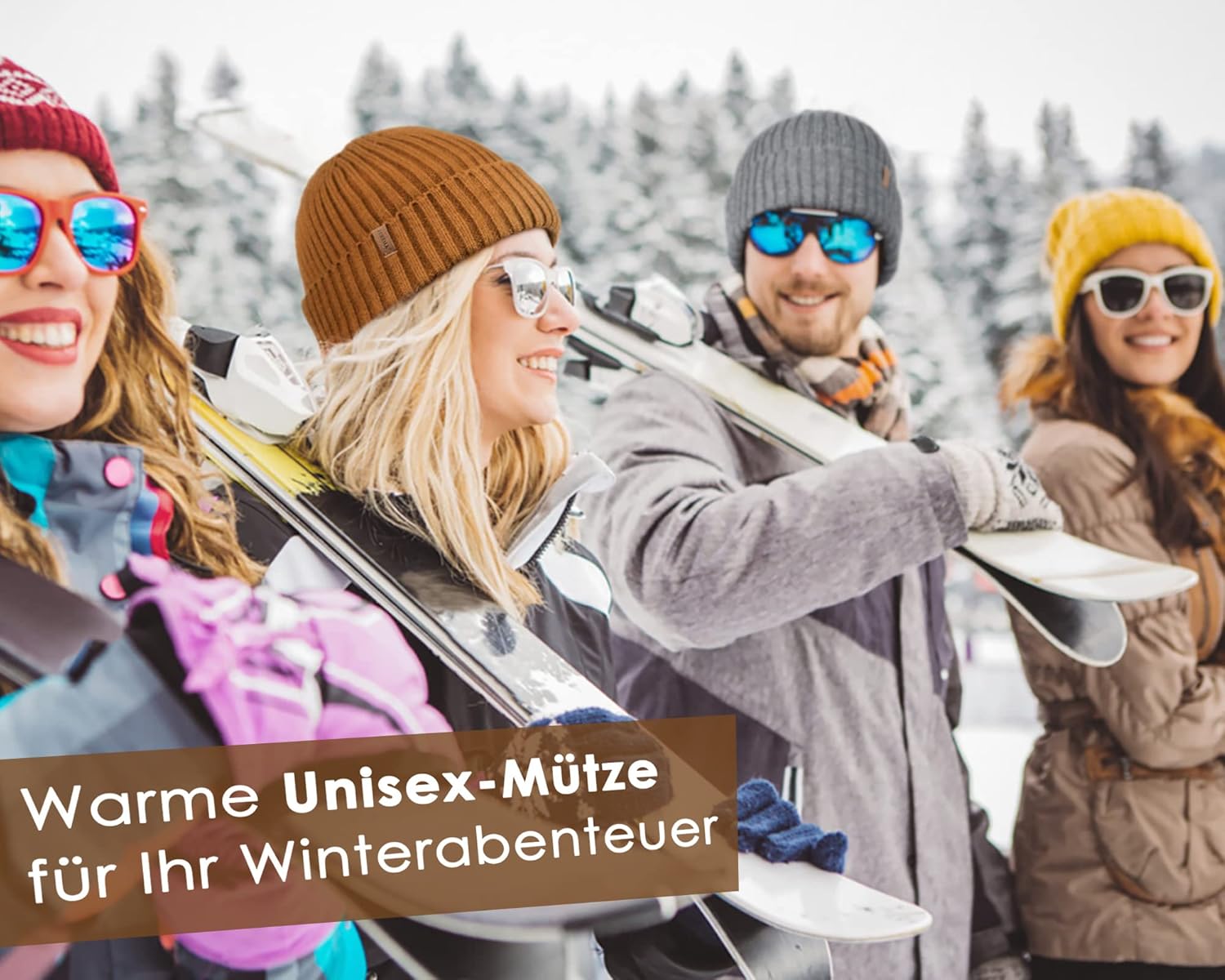 Furtalk Unisex Winter Beanie Chunky Strickhut mit sanftem Fleece -Futter warmen Winterhut für Männer und Frauen – Bild 7