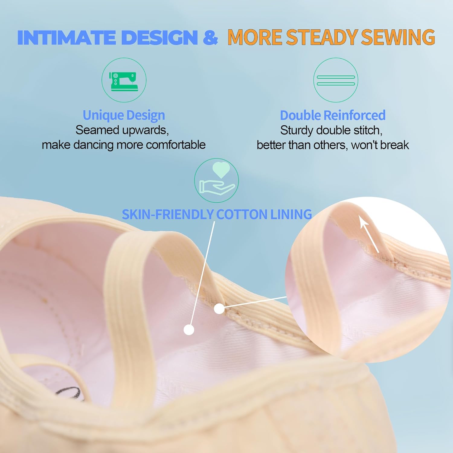 Olora Ballettschuhe Frauen Gymnastics Schuhe Ballettschuppen Ballett Flats Tanzschuhe Flach für Erwachsene – Bild 6