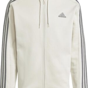 adidas Herren Essentials Fleece 3-Stripes Full-Zip Hoodie Trainingsjacke mit Kapuze (1er Pack)