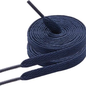 7Strobbs 2 Paare Premium -Schnürsenkel flach 8 mm breites Ersatzschuhschnürsenkel Sneaker -Shoelaces aus Polyester für Sportschuhe Laufschuhe Trainer Trainer