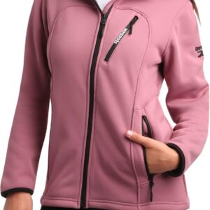 Reebok Ladies Jacke – Leicht wetterfeste Leistung Fleece Gefüttertes Softshell -Mantel – Plus -Size -Mantel für Frauen Größe S -3x