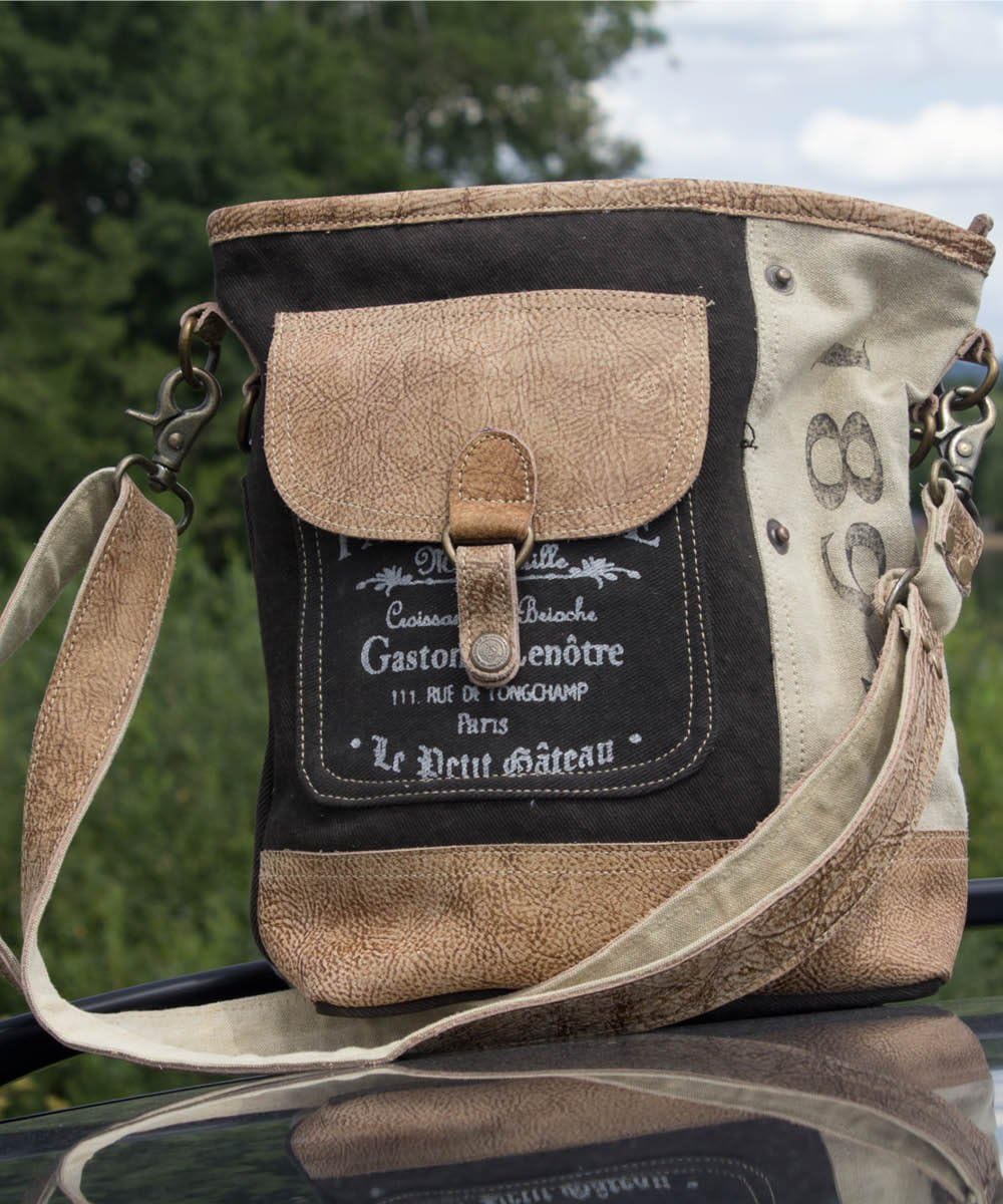 Sunsa Canvas Vintage Style Umhängetasche Großer Frauen Umhängetasche Crossbody -Tasche mit Lederverstellbares Griff Tasche Handtasche Frauentasche Beige / Schwarz, Schwarz, Retro – Bild 7