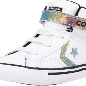 Converse Pro Blaze Schillerner Glitzer weiß, schwarzes Leder