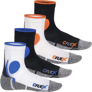 CFLEX -Frauen- und Herren -Lauffunktionsocken (4 Paare) laufende Socken