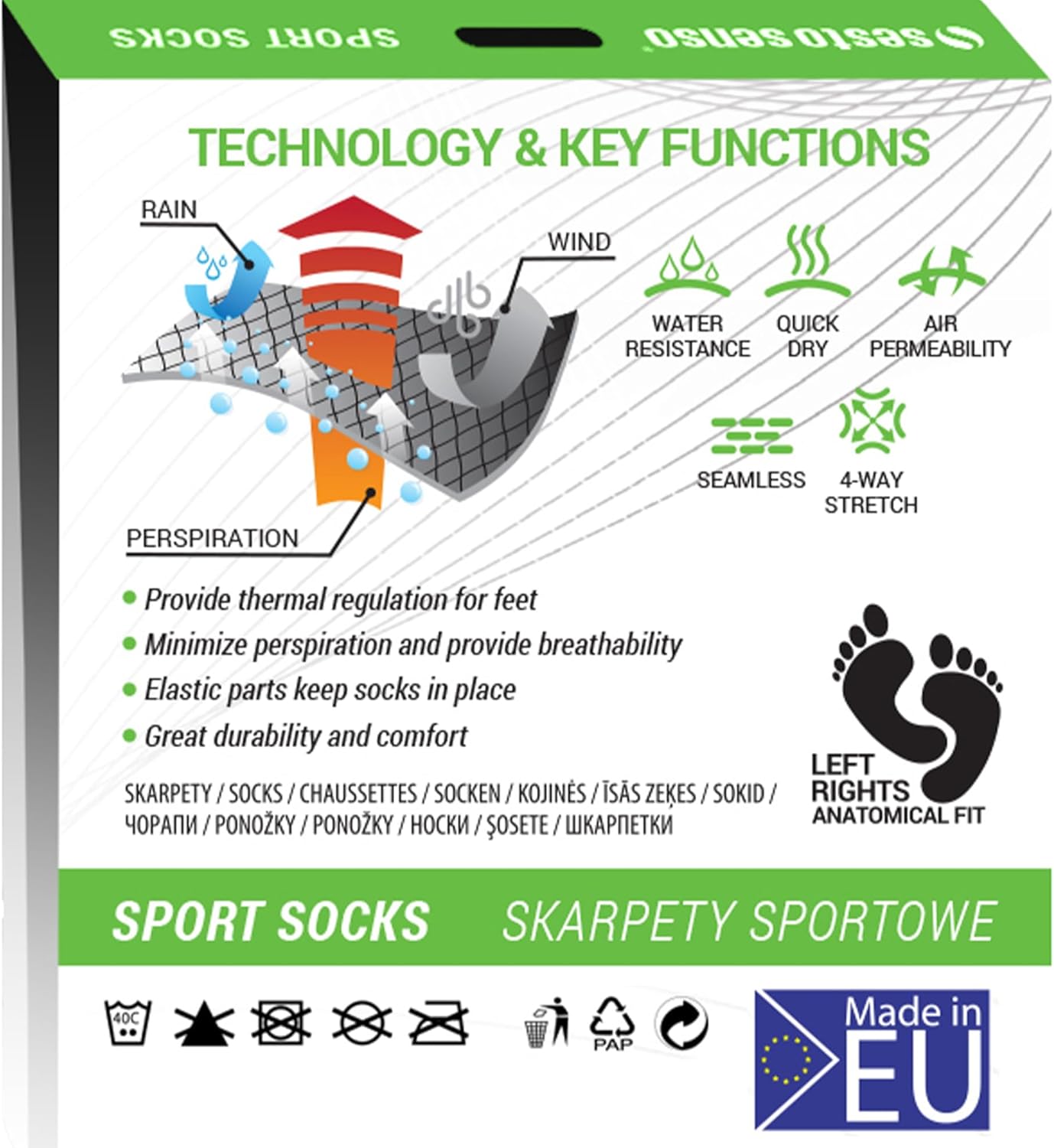 Sesto Senso Sports Socken Frauen Männer 3 bis 12 Paare farbenfrohe Sportsocken laufen Socken Socken – Bild 7