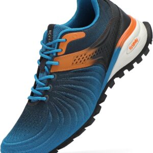 Kricely Herren Trail Laufschuhe, Straßenlaufschuhe, Trainer, leichte Wanderschuhe, Fitnessschuhe, Trekkingschuhe