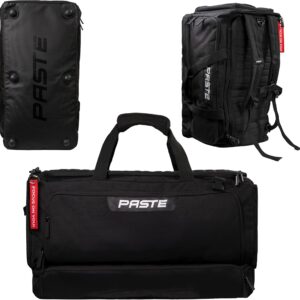 Paste® – Sports Bag 63 L (alle in Pro) mit Rucksackfunktion, Schuhfach und Nassfach, schwarzer, innovativer Fußball- und Trainingsbag mit Kühlfunktion, für Männer und Frauen, Large Travel & Large Travel &