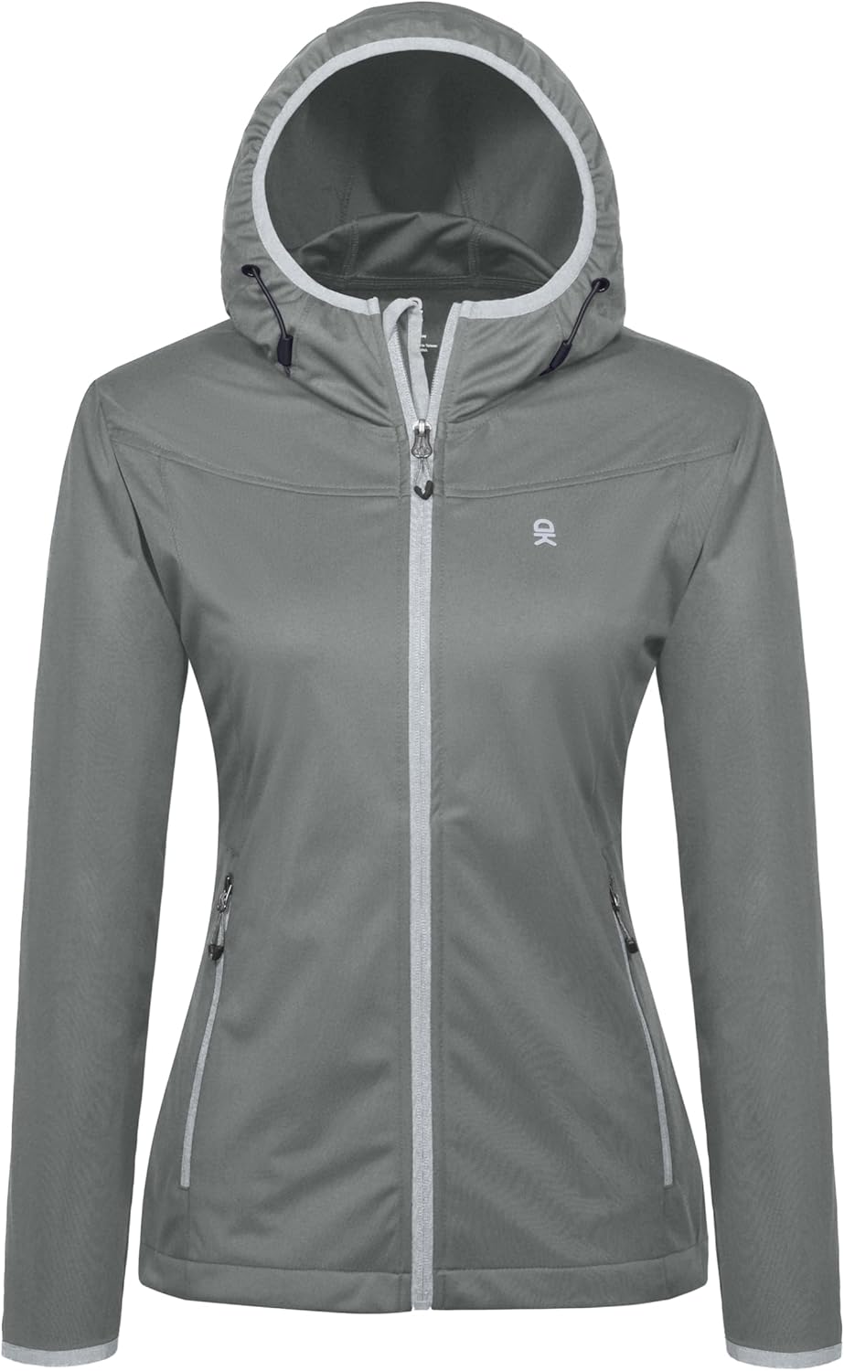 Little Esel Andy Damen Leicht mit Kapuze mit Kapuze-Weichschalenjacke zum Laufen, Wandern, winddichtem und wasserabweisend – Bild 2