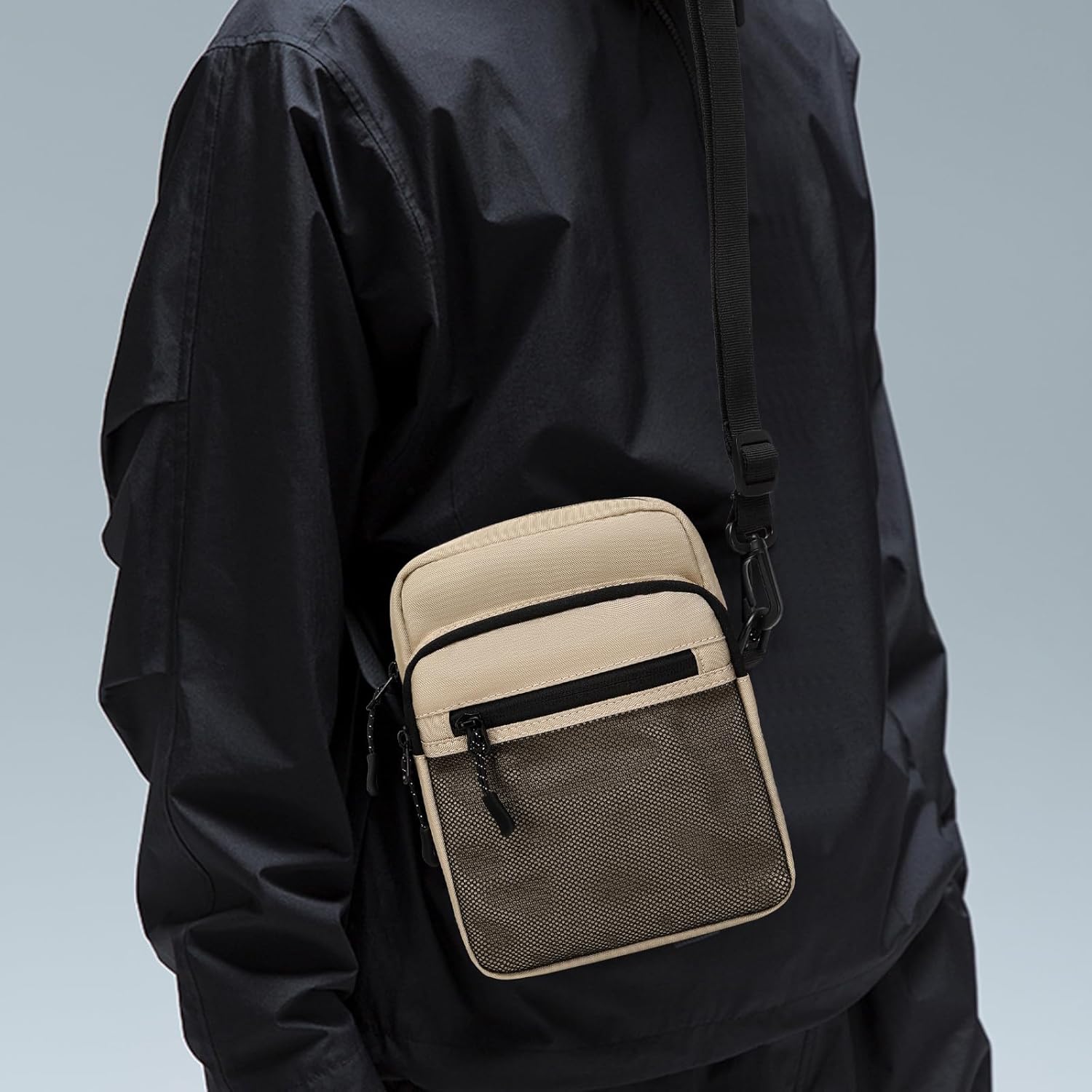 Lohol Small Umhängetasche für Männer & Frauen, Umhängetasche, Messengerbeutel, Schlinge, Crossbody -Tasche für Arbeit, Reisen, Alltag, Khaki, Dienstprogramm – Bild 3