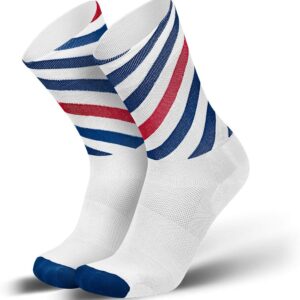 Unbekannten locken Sportsocken lang, leichte Laufsocken mit Anti-Blister-Schutz, atmungsaktive Laufsocken, Komprimierungssocken, Größe 2-12-Weiß, Blau, Rot, Größe: 43-46