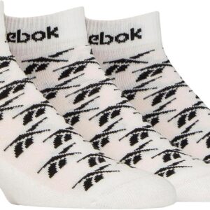 Reebok Unisex -Knöchelsocken „Essentials“ – Herren & Womens Logo Druck Voller Baumwoll -gepolsterte Knöchelsocken Alltagssportler 3 Paare Multipack -Größe 35-44