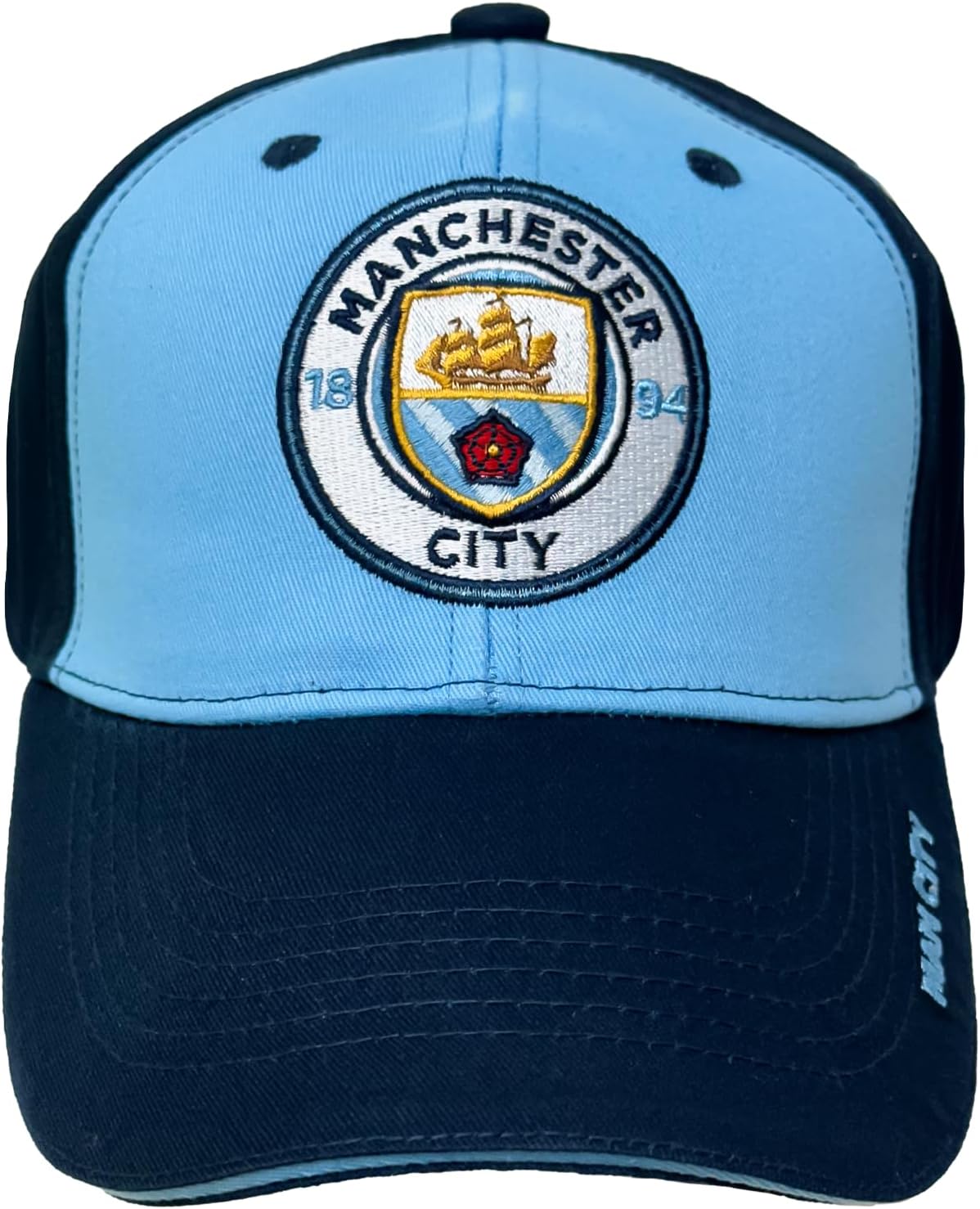 Fan Ink Manchester City Cap Lizenzierter Man City Verstellbarer Schnapphut, 1 Abdeckung ohne Logo, eine Größe, 1 Abdeckung ohne Logo – Bild 6