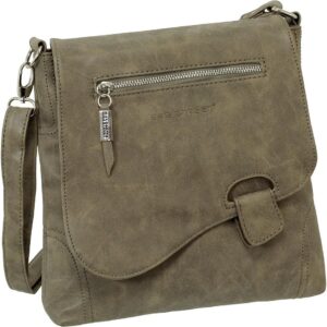 Ledershop24 Geschenkset – Handtasche Umhängetasche Umhängetasche Wildleder Nachahmung verwendet Look mit Schloss Verschluss verschiedene Farben Farben Braun