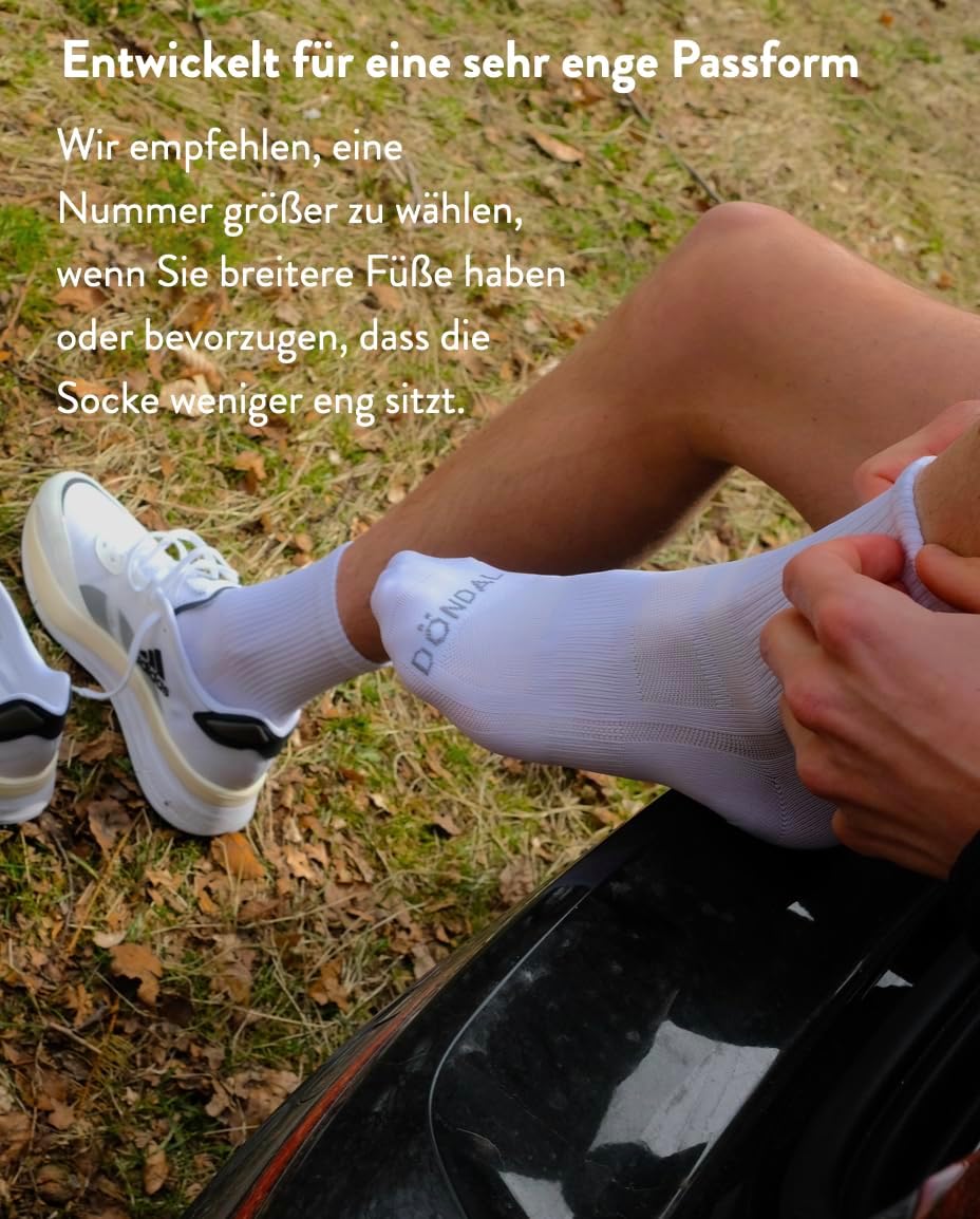 Döndal Performance Crew Running Socken, 2 Paar Trainingssocken, atmungsaktiv und leicht, Feuchtigkeitsdocht mit Polsterung, für Männer und Frauen – Bild 5