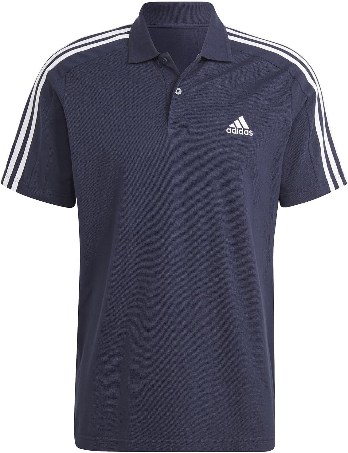 Adidas Herren Essentials Piqué besticktes kleines Logo 3-Streifen Polo-Hemd-Polo-Shirt (Kurzarm) (1er Pack) – Bild 4