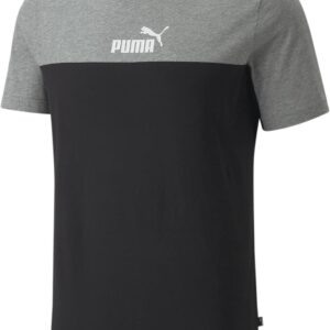 Puma Herren Ess+ Block Tee T-Shirt, Schwarz, M, Schwarz