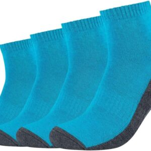 Camano Unisex Sports Socken kurze atmungsaktive komfortable perfekte Fit Tennis Socken verstärkt Männer und Frauen Profi Tex Pack von 4 4