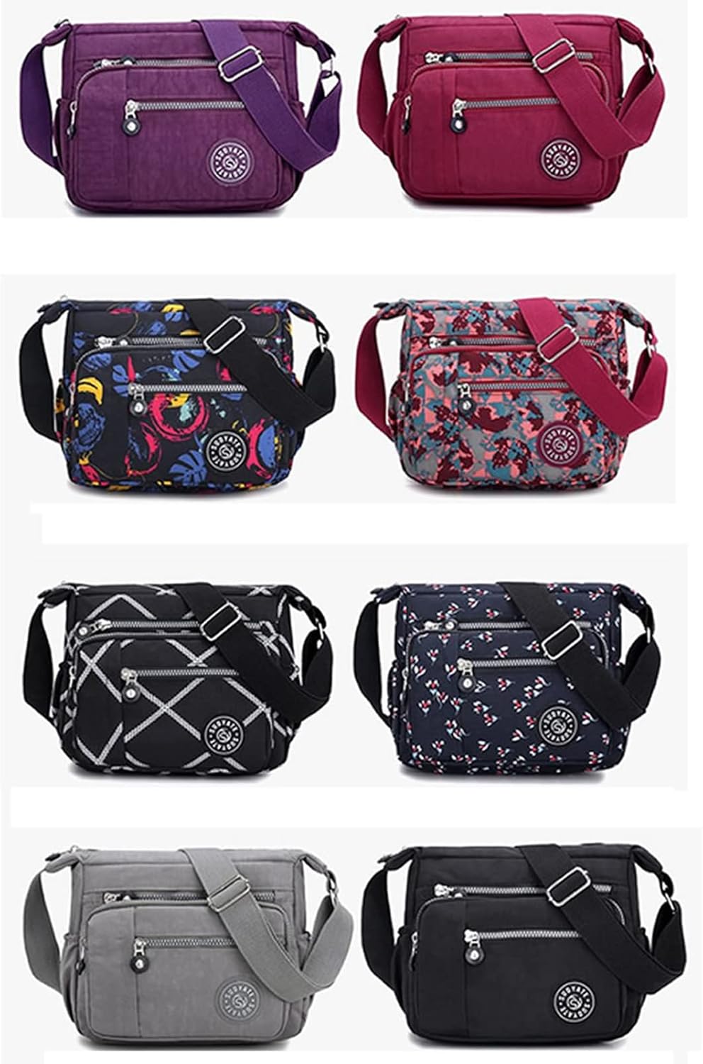 Damenkreuzkörperbeutel, lässige Umhängetasche, Handtasche, Multi -Pocket -Boten für den täglichen Gebrauch, einkaufen, rot, lässig – Bild 5