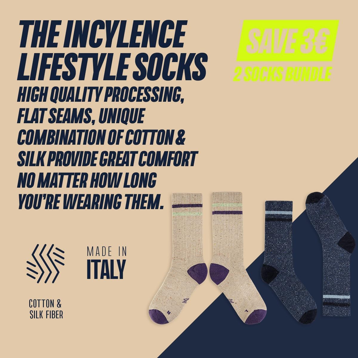 Unbekannter Lifestyle Socken Bündel, lange lässige Socken aus Baumwolle und Seide, ausgezeichneter Passform und hochwertiger Verarbeitung – Bild 2