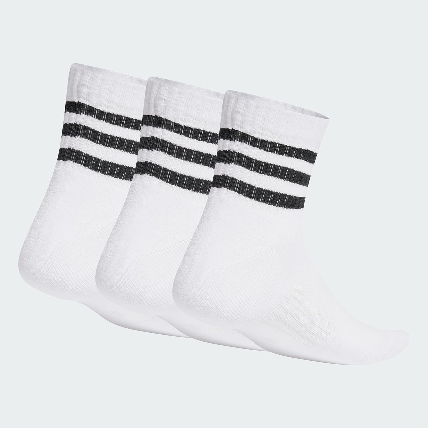 adidas unisex 3 streifen gepolsterte Sportbekleidung mit mittleren Socken 3 Paare Knöchelsaren (3er Pack) – Bild 5