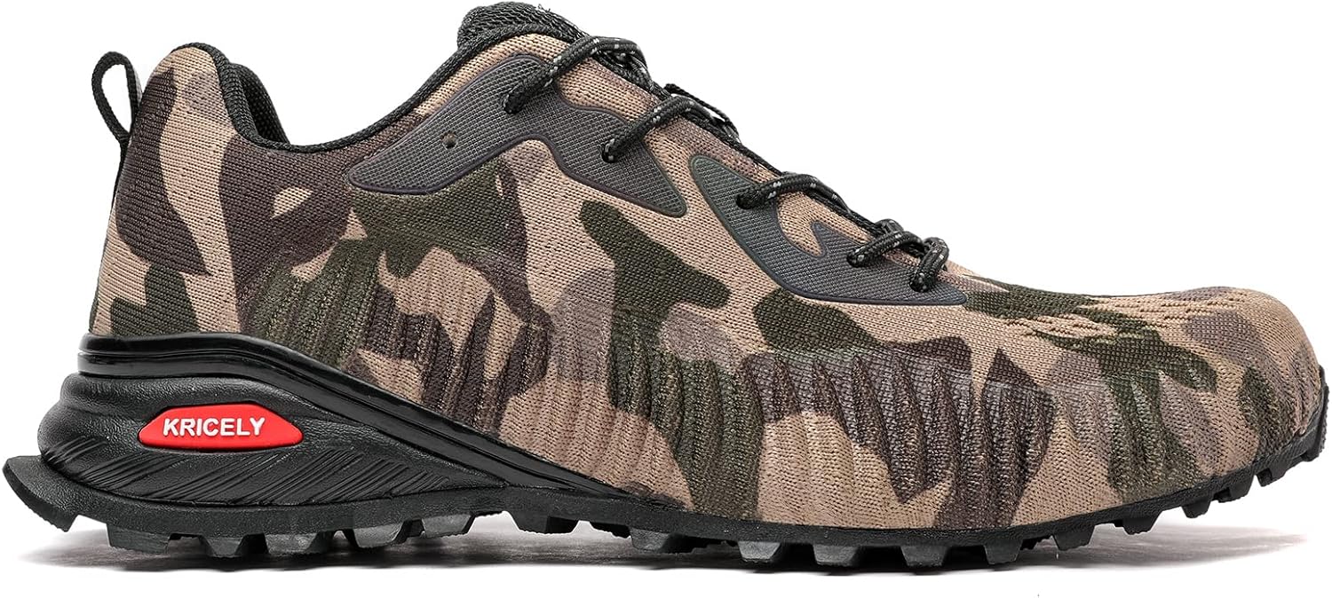 Kricely Herren-Trail-Laufschuhe, leichte, atmungsaktive Wanderstiefel, nicht rutschende Laufschuhe, Fitness im Freien und Straßenlaufschuhe – Bild 4