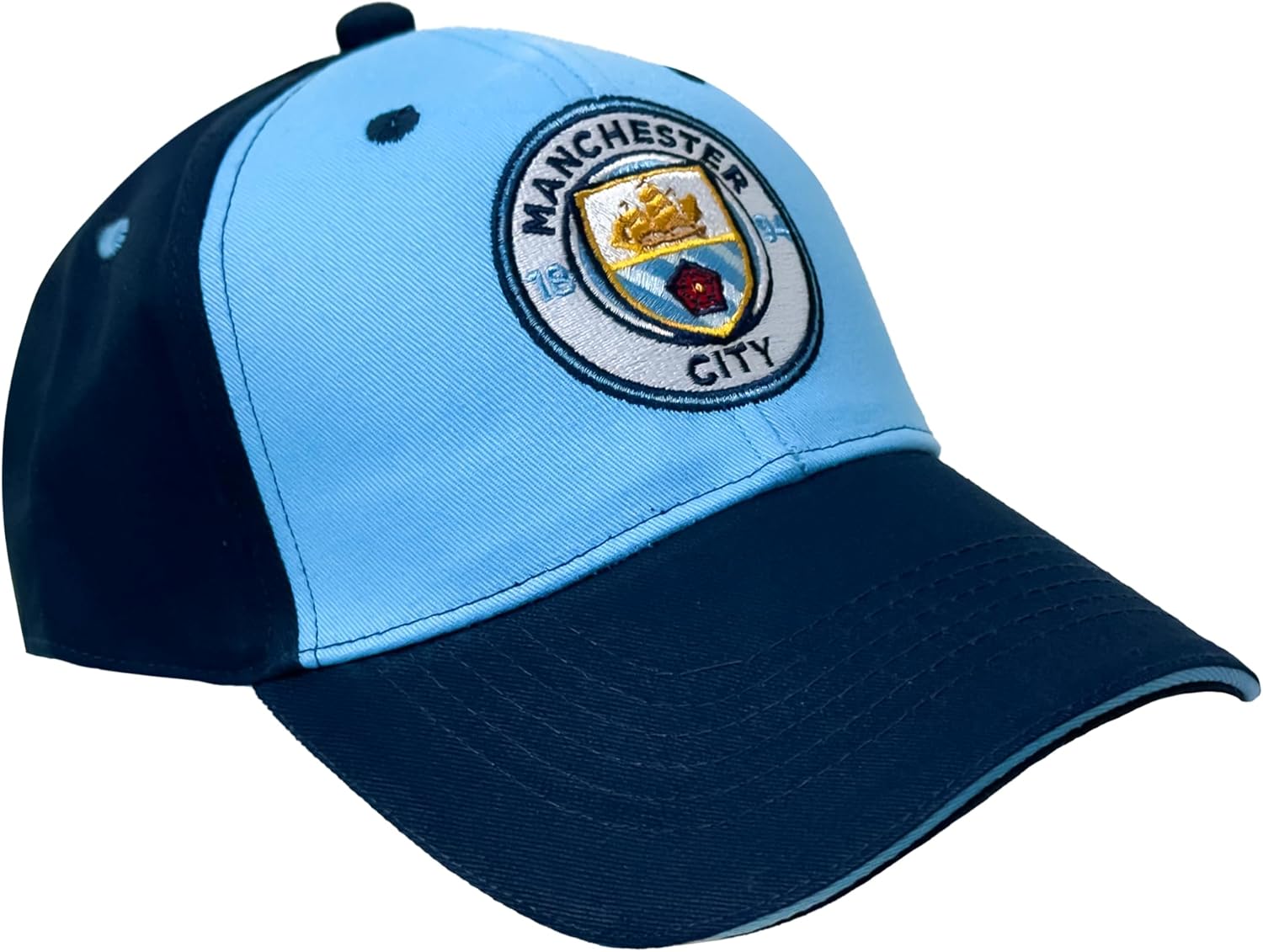 Fan Ink Manchester City Cap Lizenzierter Man City Verstellbarer Schnapphut, 1 Abdeckung ohne Logo, eine Größe, 1 Abdeckung ohne Logo – Bild 2