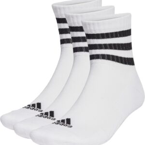 adidas unisex 3 streifen gepolsterte Sportbekleidung mit mittleren Socken 3 Paare Knöchelsaren (3er Pack)