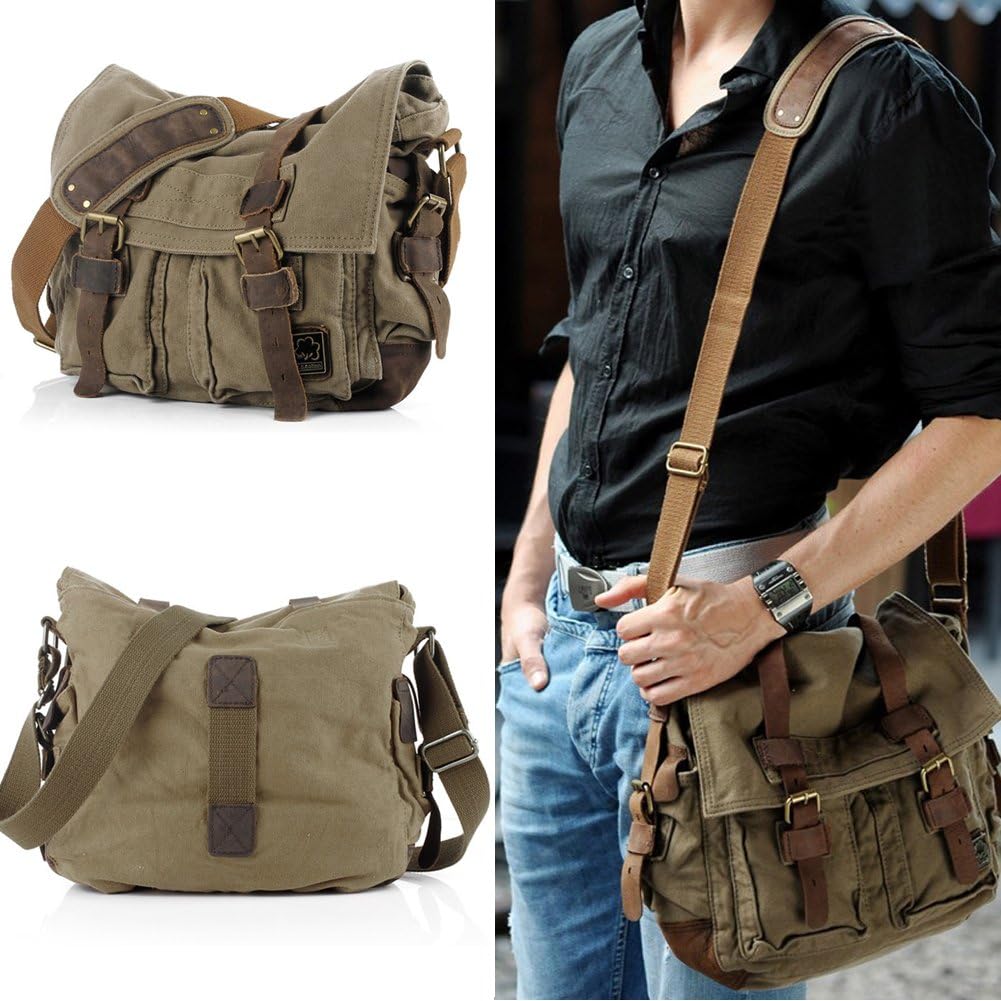 Han Lucky Star Unisex Vintage Canvas Messenger Aktentasche Handtasche – Bild 3