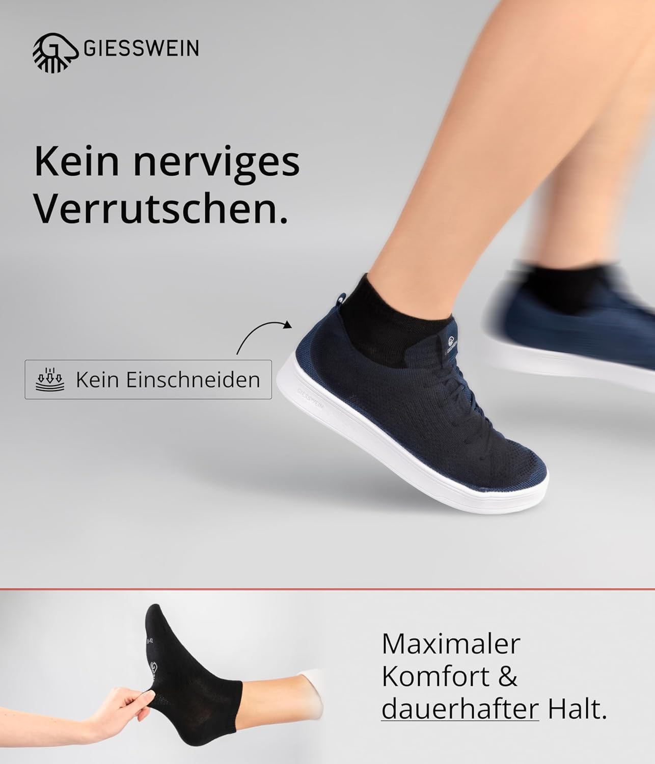 Giesswein-Trainersocken für Männer und Frauen, 6-Jährige, atmungsaktiv – Bild 3