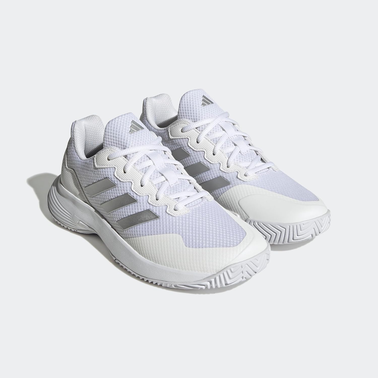 adidas Frauen GameCourt 2 AC Tennisschuhe Allcourt Schuhe hellblau - Weiß – Bild 5