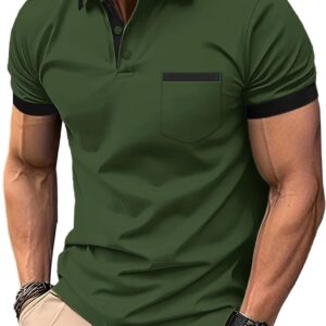 zitysport Poloshirt Herren Kurzarm Shirt Atmungsaktives Golf Polo Shirt Männer Sommer Shirts Sport Basic Slim Fit Tshirt mit Brusttasche Polohemd