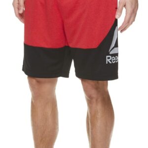 Reebok Herren -Kordelkordelschlüsse – sportliche Lauf- und Trainingshorts mit Taschen – Rennen Red Heather Break Training Strick