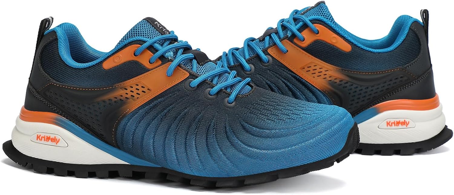 Kricely Herren Trail Laufschuhe, Straßenlaufschuhe, Trainer, leichte Wanderschuhe, Fitnessschuhe, Trekkingschuhe – Bild 6