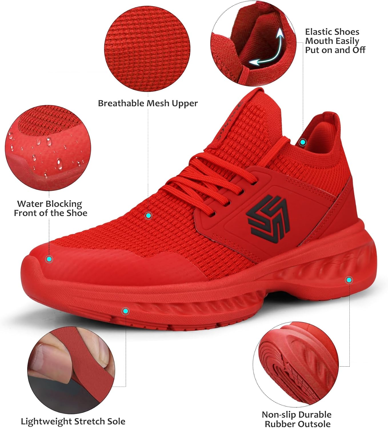 Giniros Damen-Sportschuhe, Laufschuhe, Trainer, für Laufen, Tennis, Wanderschuhe, Straßenlaufschuhe, Fitness, Joggen, leichtes, atmungsaktives, rutsches Schuhe, Freizeitschuhe – Bild 4