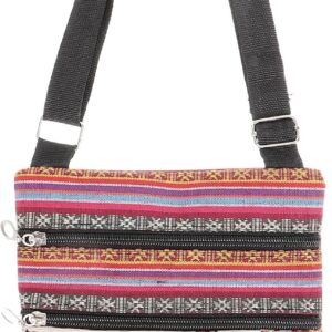 Canvas -Tasche mit Reißverschluss, Owly -Umhängetasche im Owl Bohemian Style for Women Einkaufstasche (21 x 1 x 23,5 cm), siehe Bild