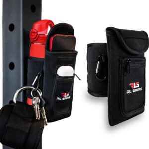 RL Grips® Magnetic Water Flaschenhülle – Beutel mit Magneten für Flaschen, Mobiltelefon, Schlüssel und Zubehör – Mobilfunkhalter im Fitnessstudio – Magnetischer Fitness -Tasche – ideal für Fitnessstudio und CrossFit