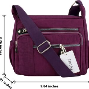 Damenkreuzkörperbeutel, lässige Umhängetasche, Handtasche, Multi -Pocket -Boten für den täglichen Gebrauch, einkaufen, rot, lässig