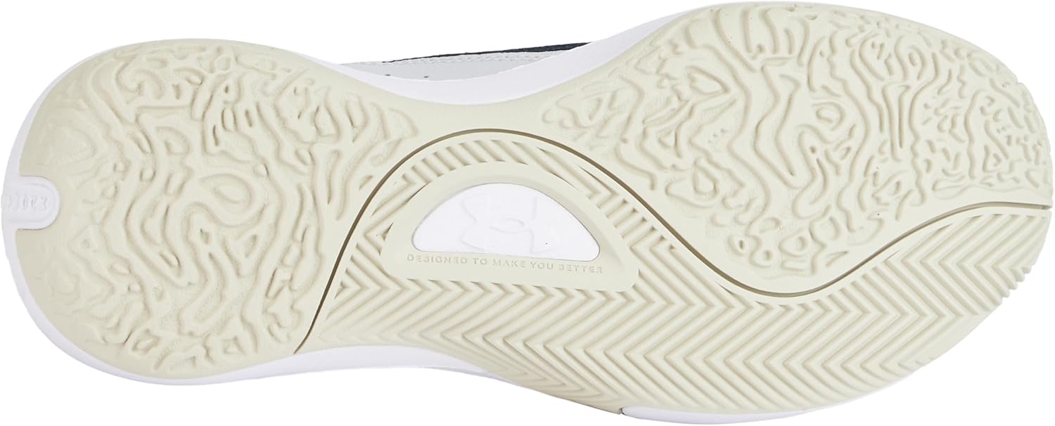 Under Armour Unisex UA Lockdown 7 niedrige Basketballschuhe, weißer Schlick weiß – Bild 2