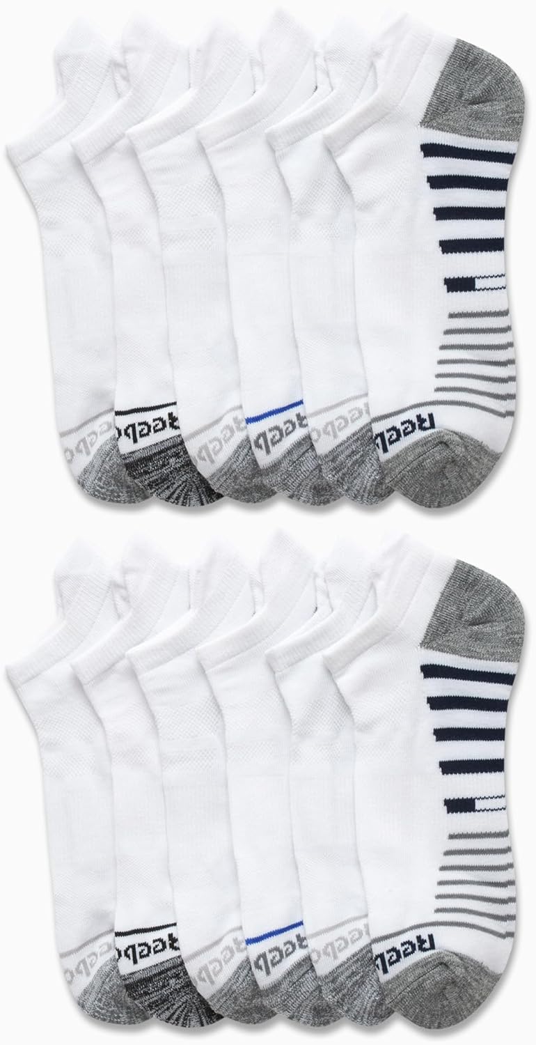 Reebok Herren Komfortkissen No-Show Low Cut Basic Socken (Packung von 12) – Bild 2