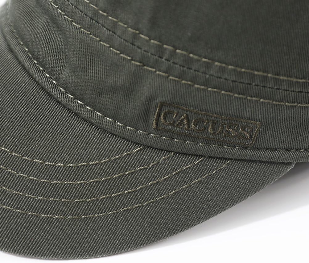 Cacuss Männer Baumwolle Vintage Army Cap Cadet Hut Militär Flachtop verstellbarer Baseball Cap Summer Trucker Hut – Bild 4