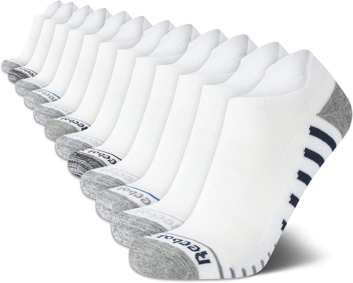 Reebok Herren Komfortkissen No-Show Low Cut Basic Socken (Packung von 12)